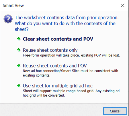 Oracle EPM Smart View Modes 3