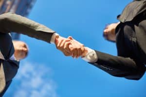 Hands of partners after discussing all NetSuite trust angles