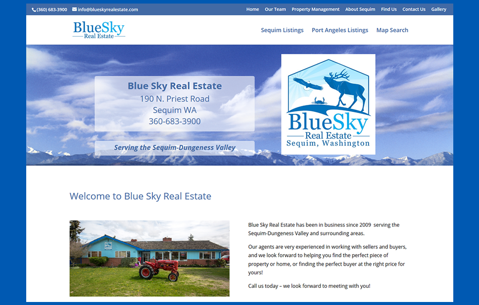 blue sky property management system screenshot