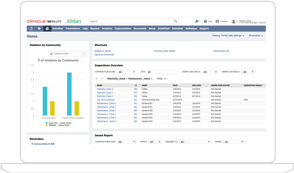 Property Management netsuite screenshot