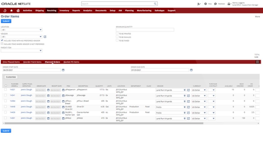 NetSuite Supply Chain Management 4